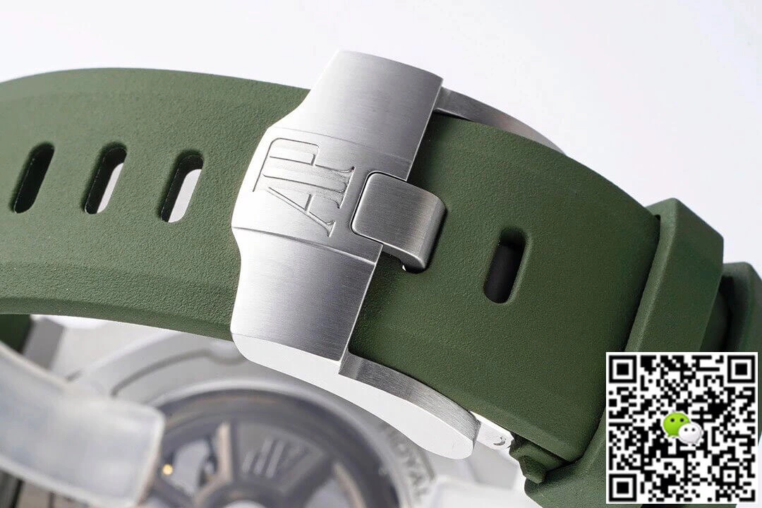 Audemars Piguet Royal Oak Offshore 15720ST.OO.A052CA.01 ZF Factory 1:1 Best Edition Replica Watch Green Strap